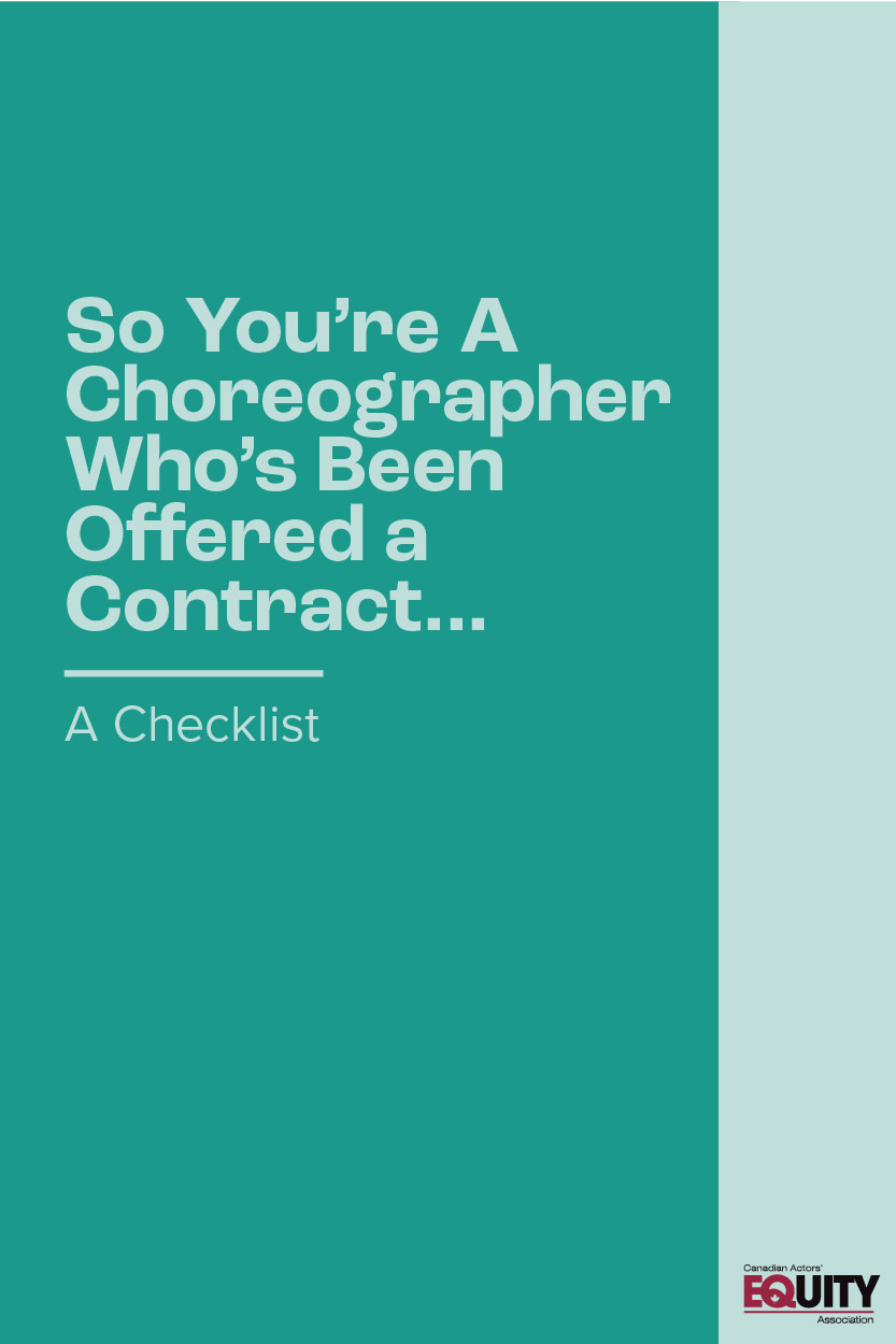 Choreographer Tip Sheet